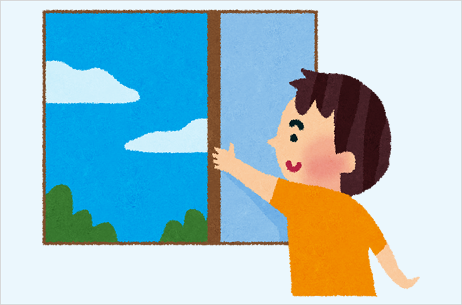 対策3:換気・環境消毒